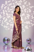 Ready To Wear Fancy Crepe Embroidered Saree With Embroidered Blouse Piece - EZBER