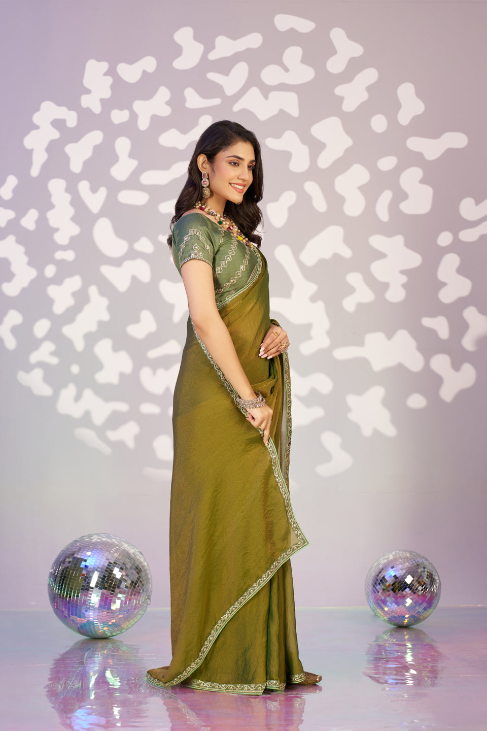 Ready To Wear Mos Embroidered Lace Border With Embroidered Work Blouse Piece