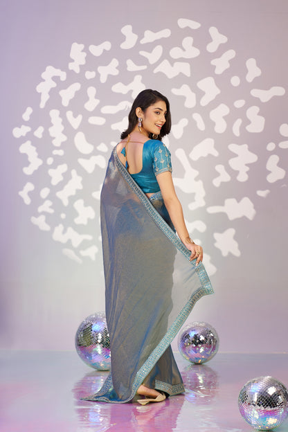 Ready To Wear Mos Embroidered Lace Border With Embroidered Work Blouse Piece