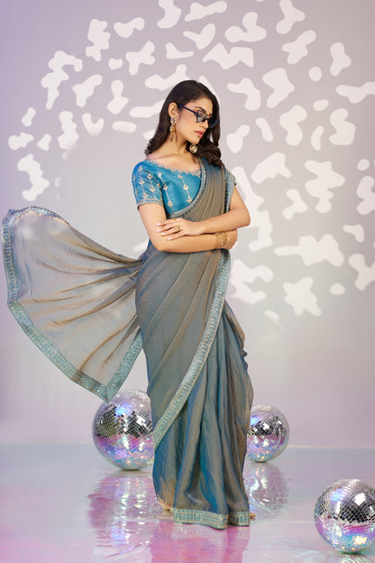 Ready To Wear Mos Embroidered Lace Border With Embroidered Work Blouse Piece