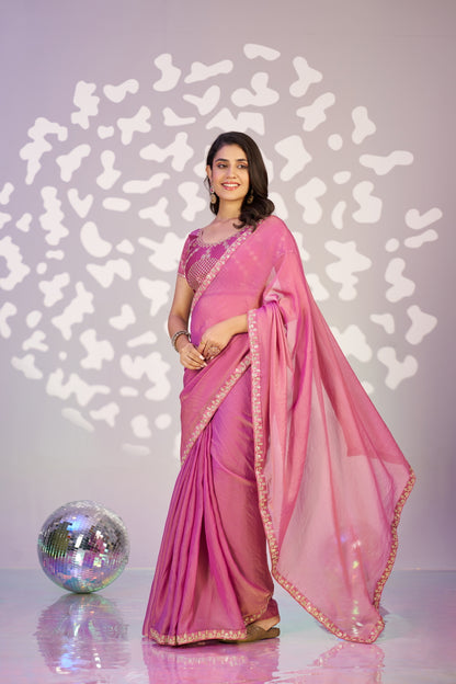 Ready To Wear Mos Embroidered Lace Border With Embroidered Work Blouse Piece