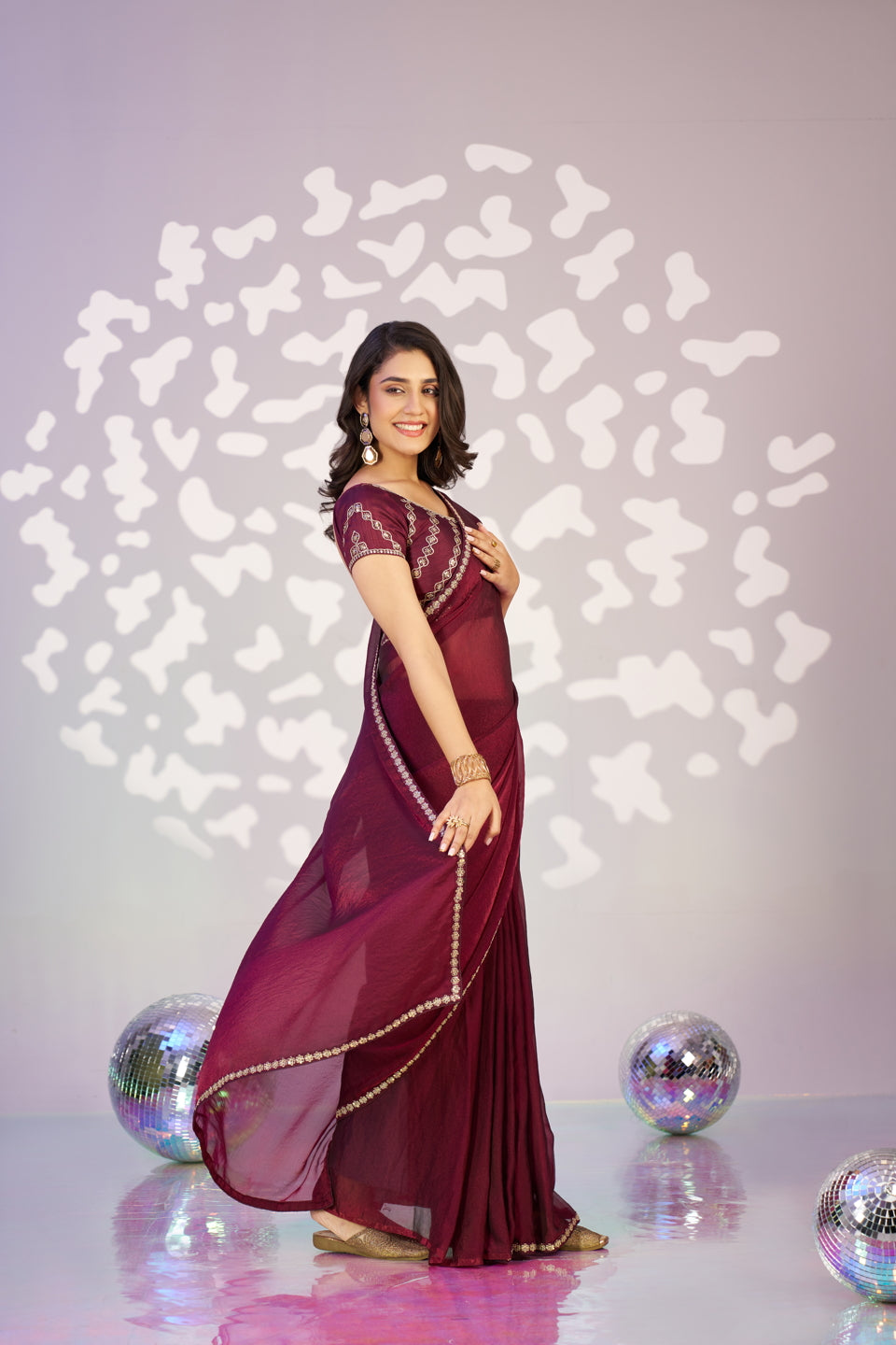 Ready To Wear Mos Embroidered Lace Border With Embroidered Work Blouse Piece