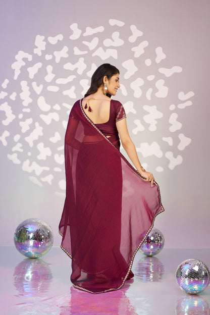 Ready To Wear Mos Embroidered Lace Border With Embroidered Work Blouse Piece