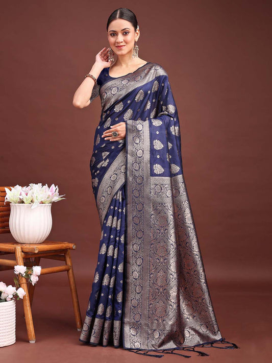 banarasi-silk-navy-blue-brocade-saree-ezb-si04-asbns1003