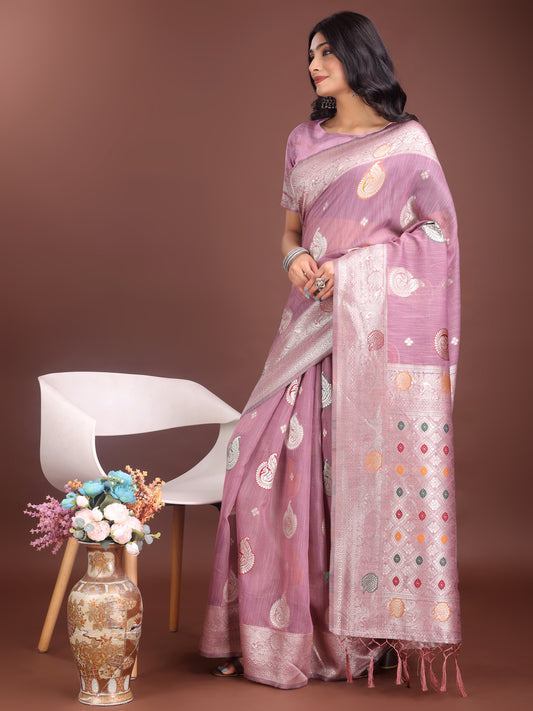 linen-cotton-purple-brocade-saree-ezb-si04-asbul1003