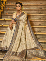 Navy Banarasi Silk Brocade Saree | EZB SI04 ASRAJ1002