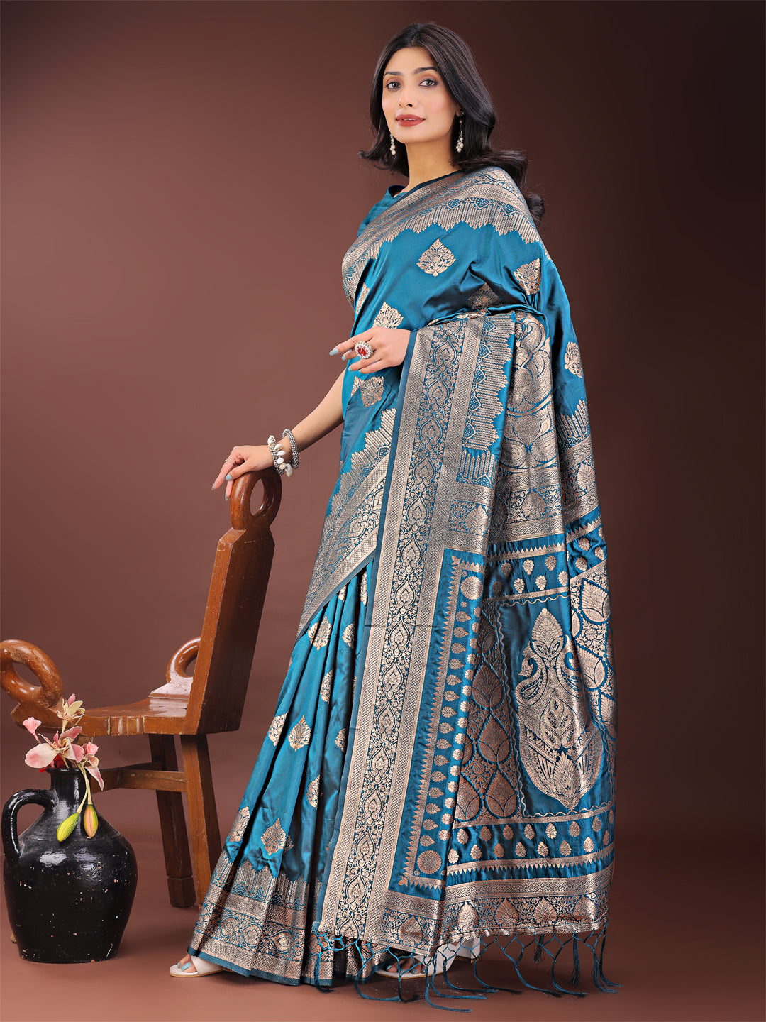 silk-teal-brocade-saree-ezb-si04-astan1004