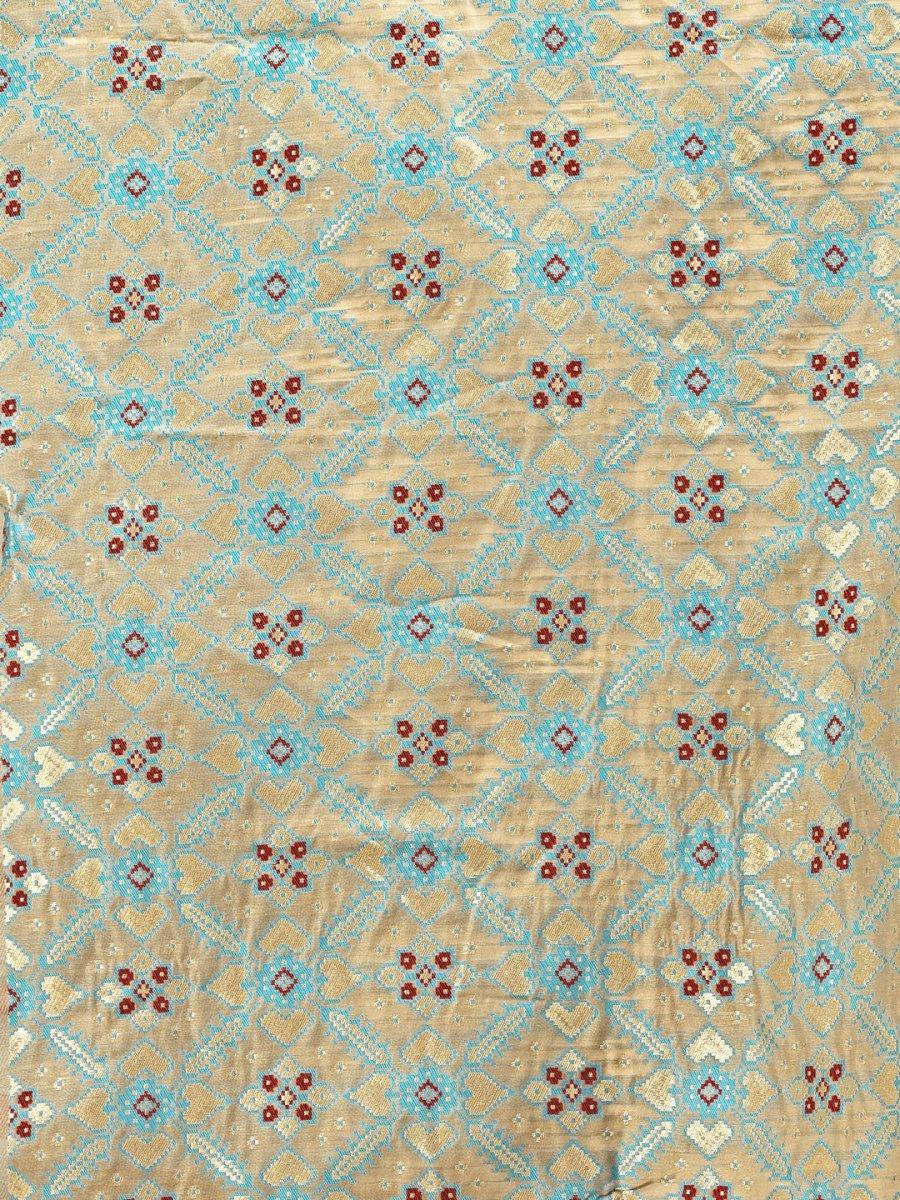 Beige Cotton Saree With Blouse Piece - EZBER