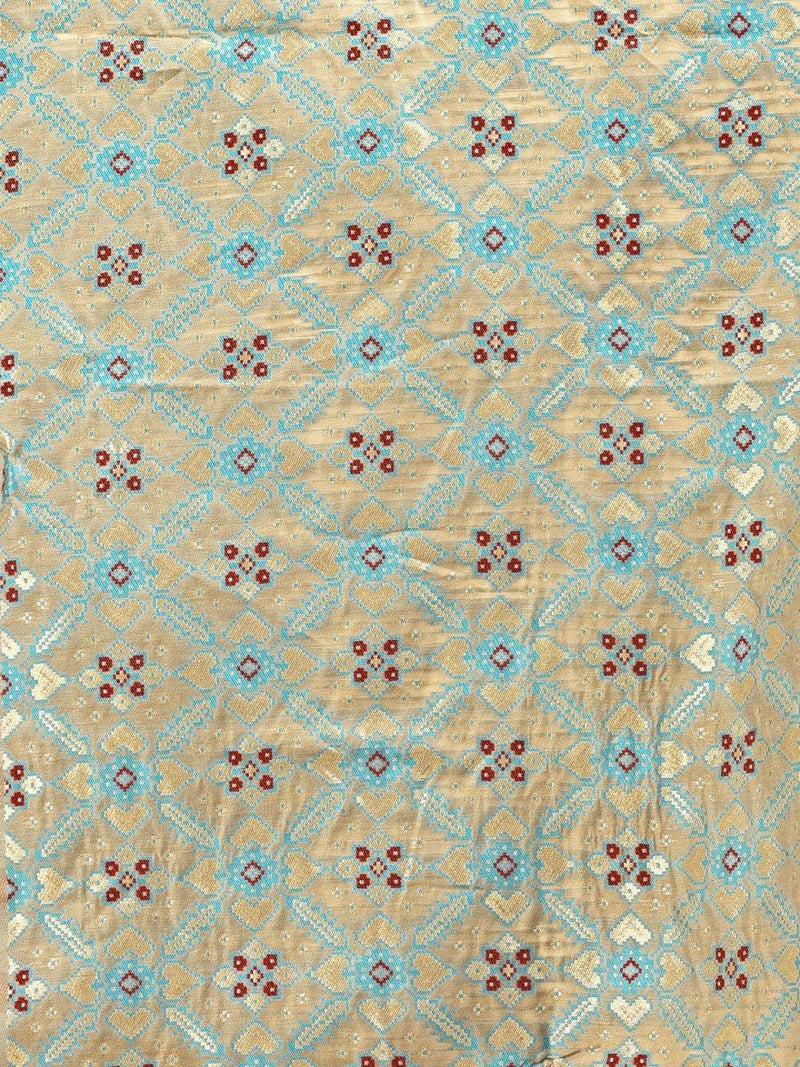 Beige Cotton Saree With Blouse Piece - EZBER