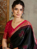Black Semi Modal Saree | EZB GF02 LUX 20005 - EZBER