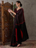 Black Semi Modal Saree with Blouse Piece  | EZBER