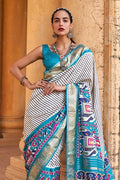 Blue Patola Saree - EZBER