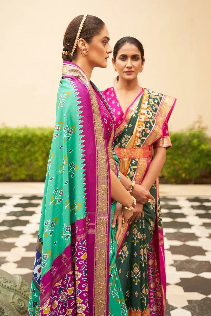 Blue Patola Saree - EZBER