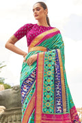 Blue Patola Saree - EZBER