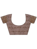 Brown Cotton Saree With Blouse Piece - EZBER