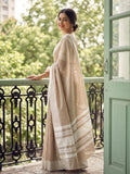Brown Linen Cotton Handloom Saree | EZB SI04 SU1005
