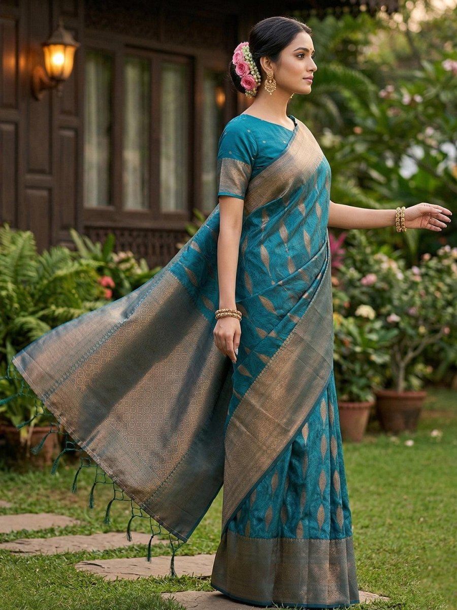 Brown Linen Cotton Handloom Saree | EZB SI04 SURIT1003 - EZBER