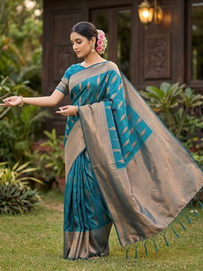 Brown Linen Cotton Handloom Saree | EZB SI04 SURIT1003 - EZBER