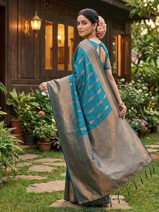 Brown Linen Cotton Handloom Saree | EZB SI04 SURIT1003 - EZBER