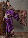 Brown Semi Modal Saree With Blouse Piece - EZBER