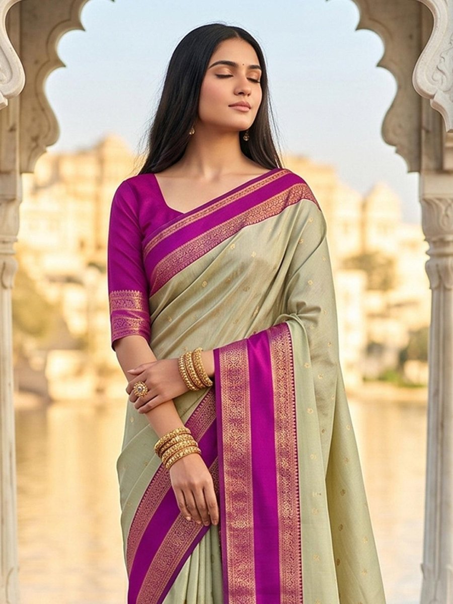 Brown Silk Blend Handloom Saree | EZB SI04 SUKAS1001 - EZBER