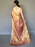 Brown Silk Festive Wear Saree With Blouse Piece - EZBER