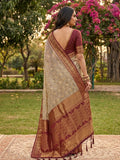 Cotton Brown Black Handloom Saree | EZB SI04 SUMAD1001 - EZBER
