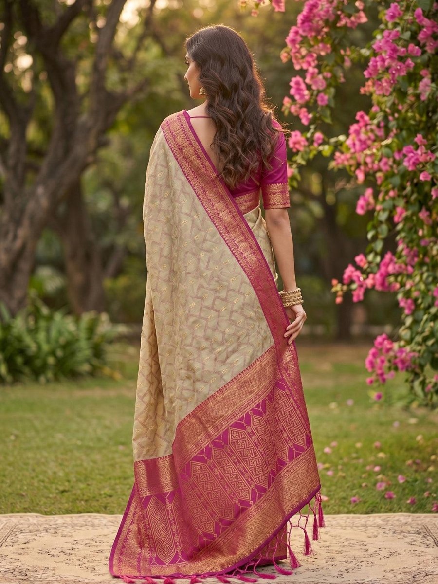 Cotton Brown Pink Handloom Saree | EZB SI04 SUMAD1005 - EZBER
