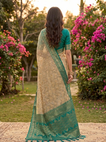 Cotton Brown Rama Handloom Saree | EZB SI04 SUMAD1002 - EZBER