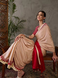 Cream Semi Modal Saree With Blouse Piece - EZBER