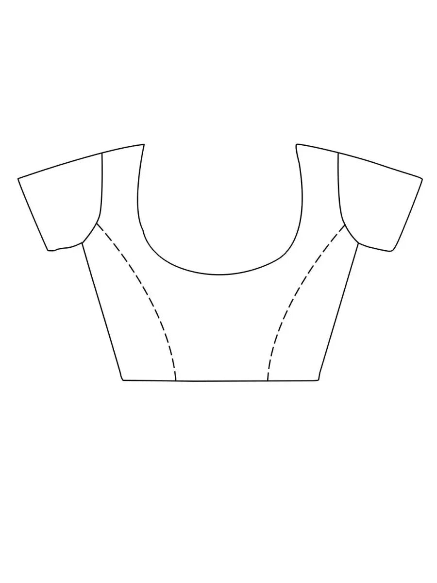 Cream With Black Tussar Silk Saree With Blouse Piece - EZBER