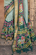 Dark Green Patola Saree - EZBER