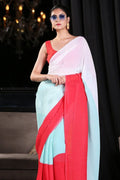 Eliza's Elegant Multi-coloured Georgette Saree - EZBER