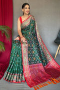 Emerald Green Patola Saree - EZBER