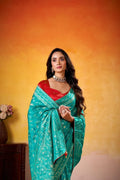 Fancy Dolla Silk Woven Design Work Handloom Silk Saree With Blouse Piece - EZBER