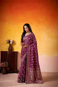 Fancy Dolla Silk Woven Design Work Handloom Silk Saree With Blouse Piece - EZBER