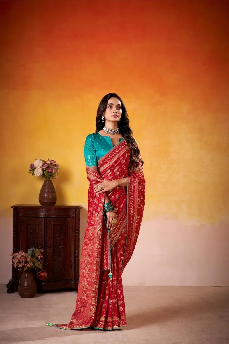 Fancy Dolla Silk Woven Design Work Handloom Silk Saree With Blouse Piece - EZBER