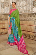 Fern Green Patola Saree - EZBER