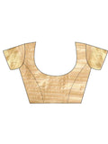 Gold CHICAGO Organza Saree with Blouse Piece - EZBER