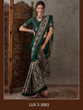 Green Semi Modal Saree With Blouse Piece - EZBER