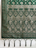 Green Silk Blend Handloom Saree | EZB SI04 SURJW2001 - EZBER