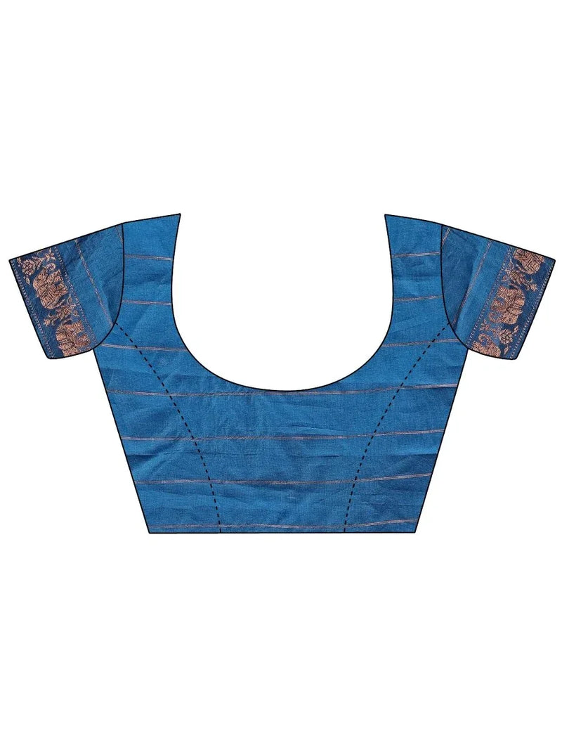 Green Silk Saree With Blouse Piece - EZBER