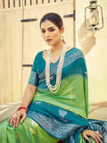Green Soft Silk Festive Wear Saree With Blouse Piece - EZBER