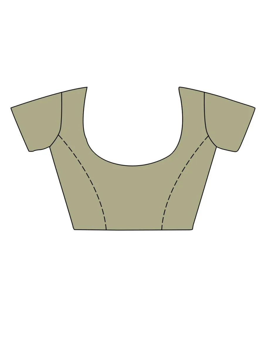 Grey Pashmina Soft Silk Festive Wear Saree With Blouse Piece - EZBER