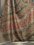 Grey silk Saree with Blouse Piece  | EZBER