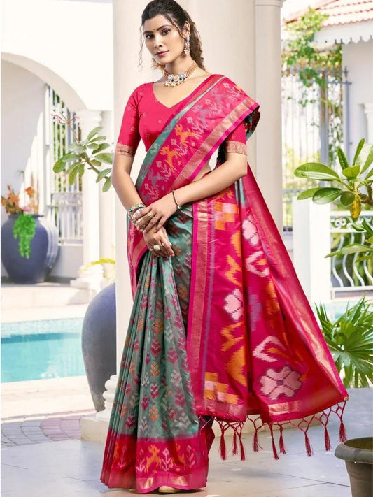 grey-poorvika-silk-vol-1-pochampalli-silk-saree-with-blouse-piece-7081552_62934153-39a5-44ab-9bd7-80d8a2c83c4c - EZBER