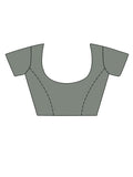 Grey Tissue Saree With Blouse Piece - EZBER