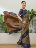 Handloom Silk Blue Printed Saree | EZB GF02 NOOR V1 32001 - EZBER