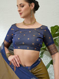 Handloom Silk Blue Printed Saree | EZB GF02 NOOR V1 32001 - EZBER