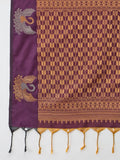 Handloom Silk Wine Printed Saree | EZB GF02 NOOR V1 32003 - EZBER